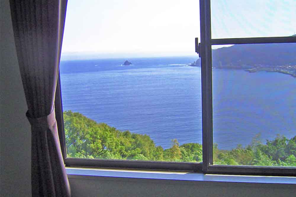 正面に海が見える客室